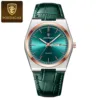Ceinture en cuir vert or rose 13