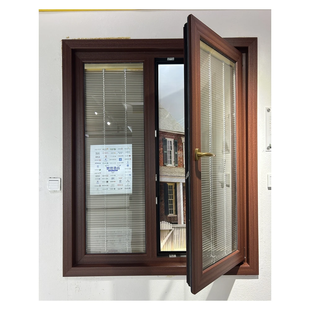 Good Quality UPVC Casement windows Double Glazing Pvc  windows with Built in Blinds