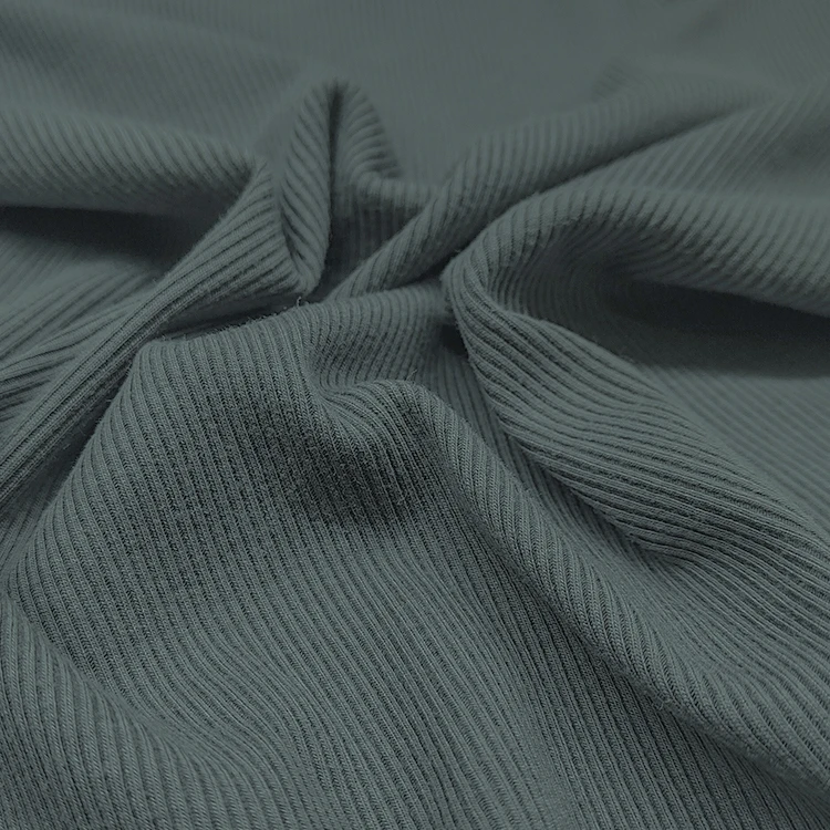 Sustainable Modal Stretch Fabric Rib Material, Plain Dyed Modal Cotton Rib Fabrics for Women Clothing/ manufacture