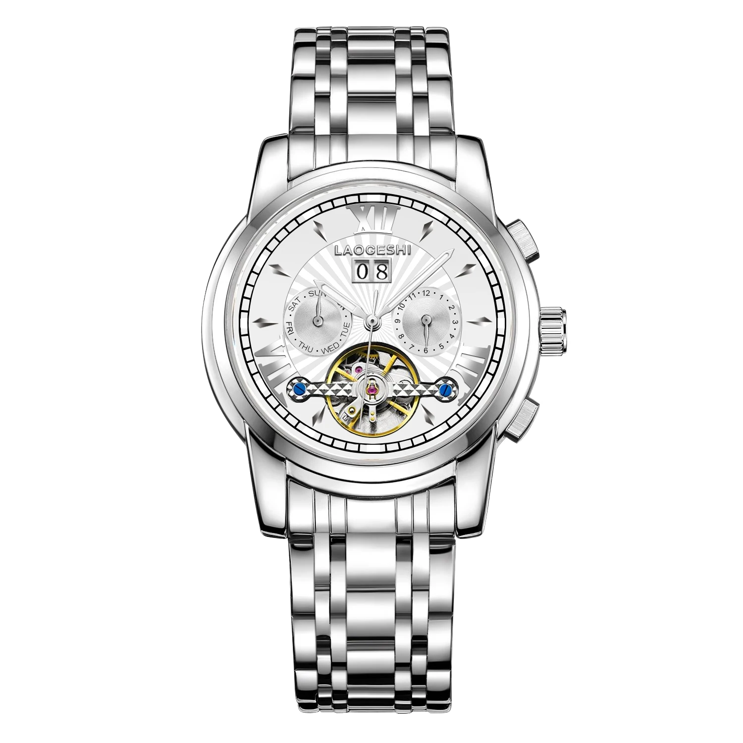 Auto Date Custom logo Automatic Men Wrist Watch Waterproof Men Luxury Tourbillion Watches Mechanical