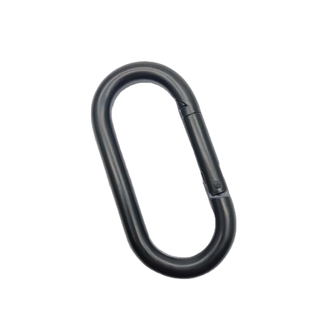 High Quality 40*80MM Steel Snap Hook Straight BlackCarabiner for Climbing