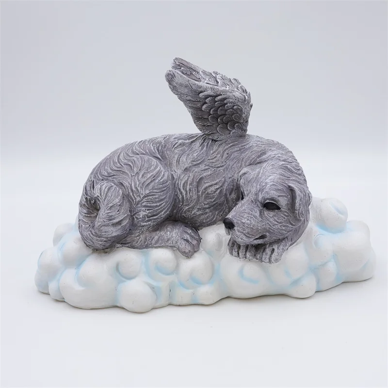 Manufacturer Wholesale Ornaments Animal Figurines Office Decor Custom Angel Dog Statues Resin Home Decoration Art Figurines