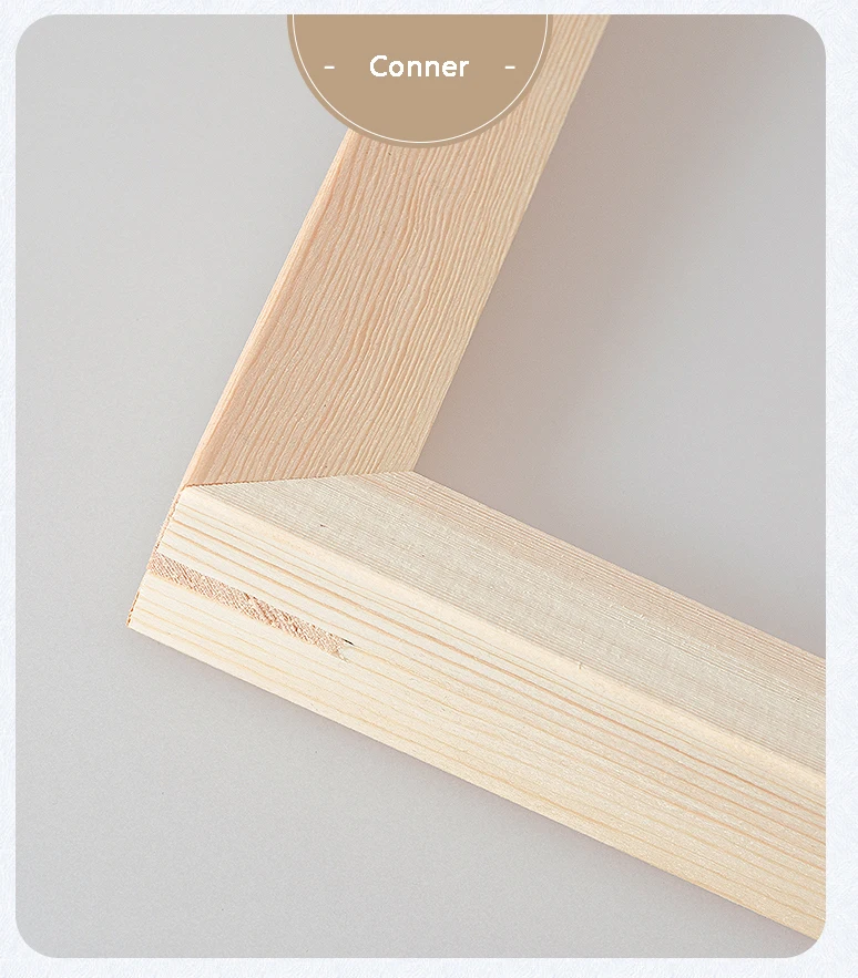 Pine Wood Solid Wooden DIY Stretcher bar Canvas Frames for Painting by Numbers