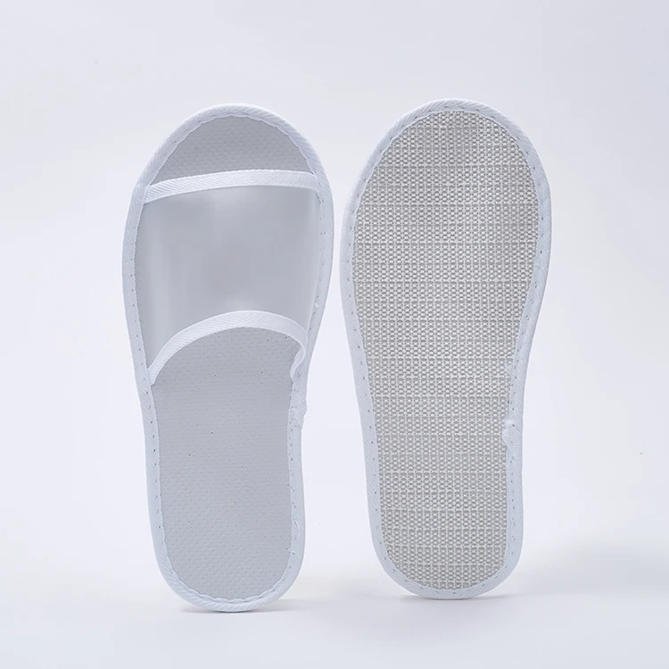 Skillful Manufacture Eco Friendly Biodegradable Hotel Slippers Open Toe Breathable Slippers for Hotel Airline factory