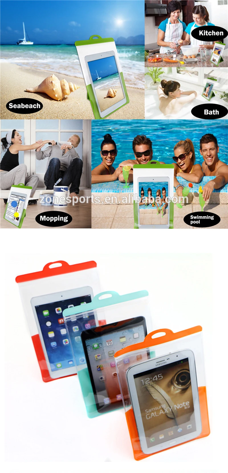 Universal Outdoor Waterproof Bag Swimming Underwater PVC Waterproof Bag For Cell Phone And Ipad
