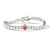 Silver with Red