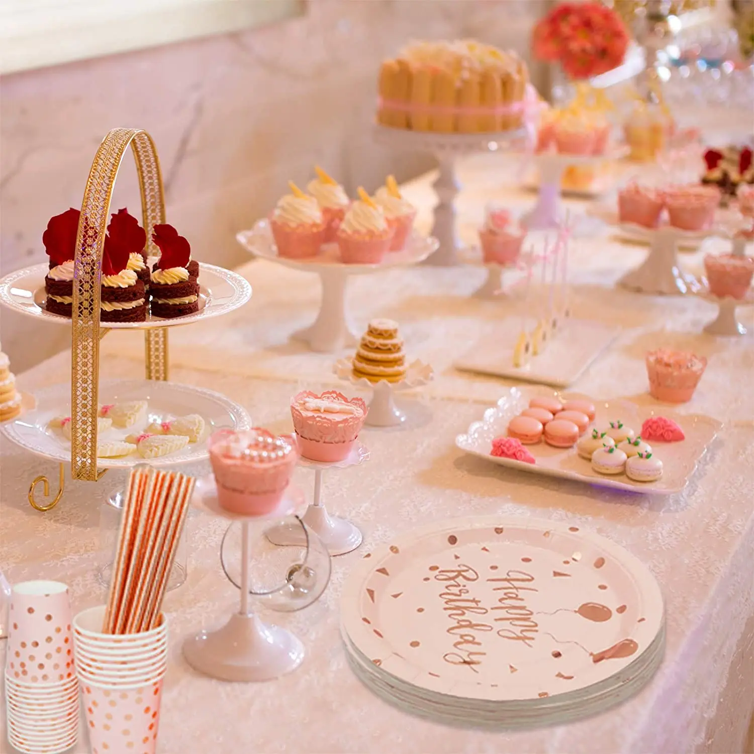 25 pink birthday party plates supplies| Alibaba.com