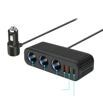 Wholesale Creative Multi-Function Cigarette Lighter Power Socket Plug Outlet USB Adapter For Car