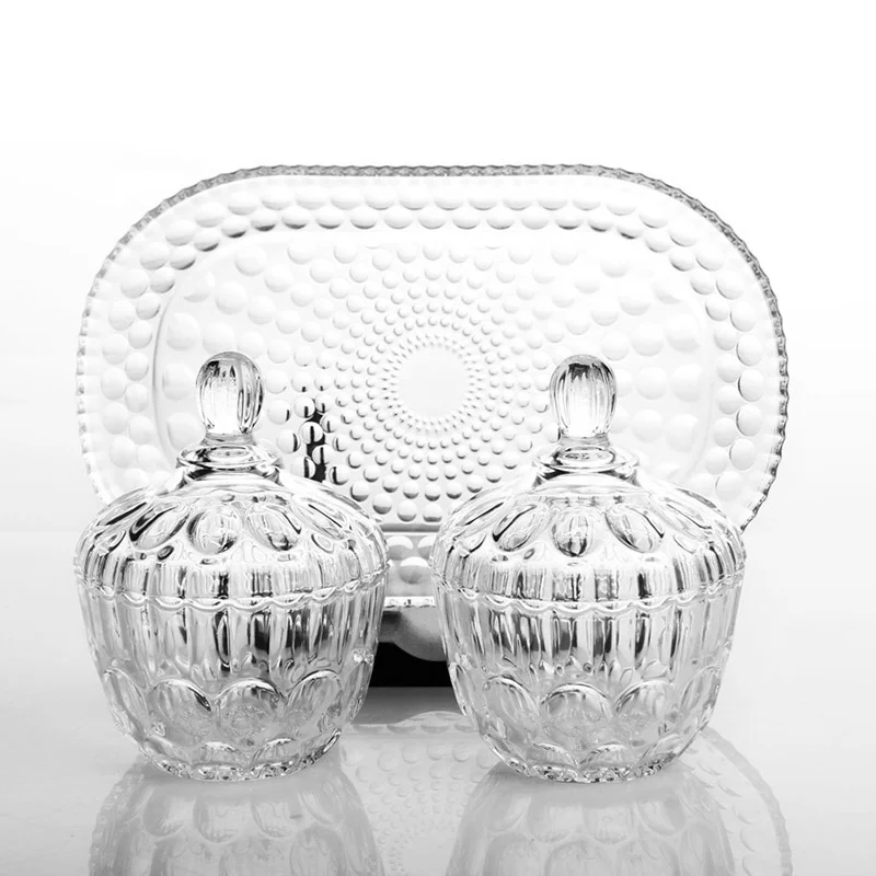 スタイリッシュ　コバルトブルー　ガラスボウルキャンドル　キャニスター　3点セット スタイリッシュ コバルトブルー ガラス 硝子 ボウル キャンドル