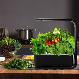 Vertak Garden Smart Hydroponic Greenhouse System Kit Vertical Planters and LED Light Source for Home Growing