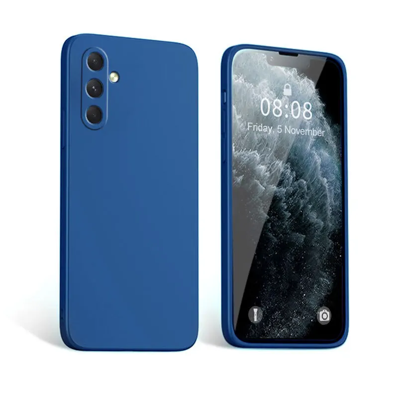 product solid color liquid silicon phone case for samsung a17 a36 a56 fashionable comfortable skin friendly anti shock custom mobile-2