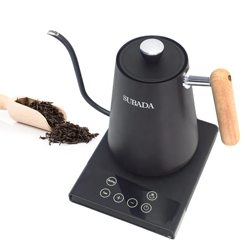 Factory Direct Supply Gooseneck Electric Kettle Temperature Control Stainless Steel Pour Over Espresso Brewing Coffee Pot