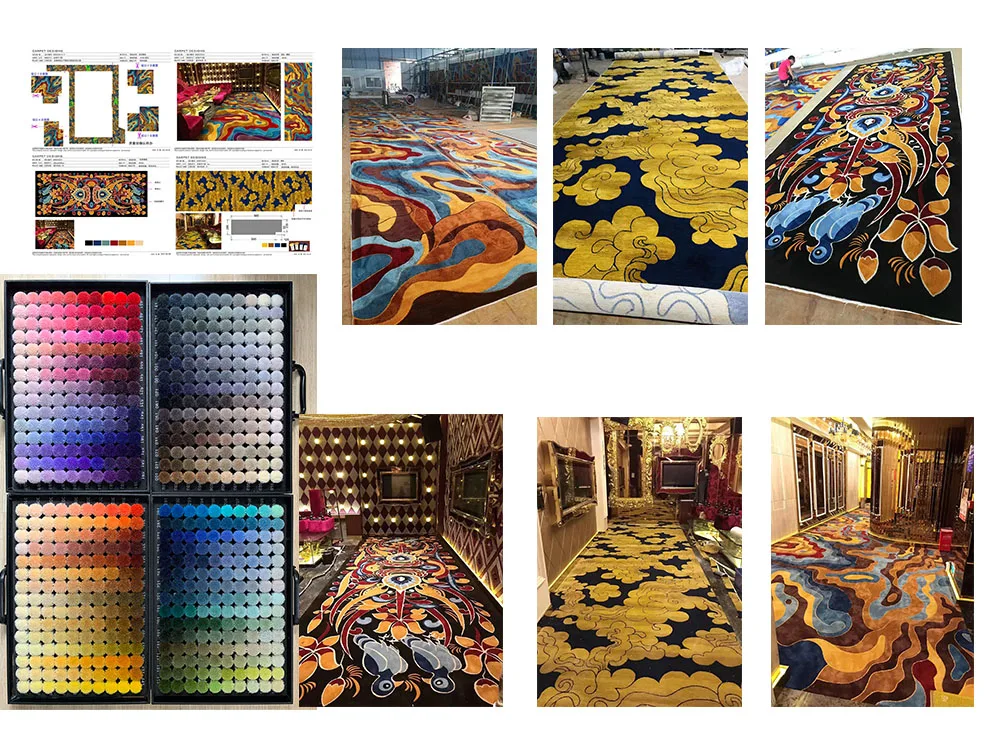 High End Carpets Luxury Wool Area Rugs Bedroom Customize Carpet And