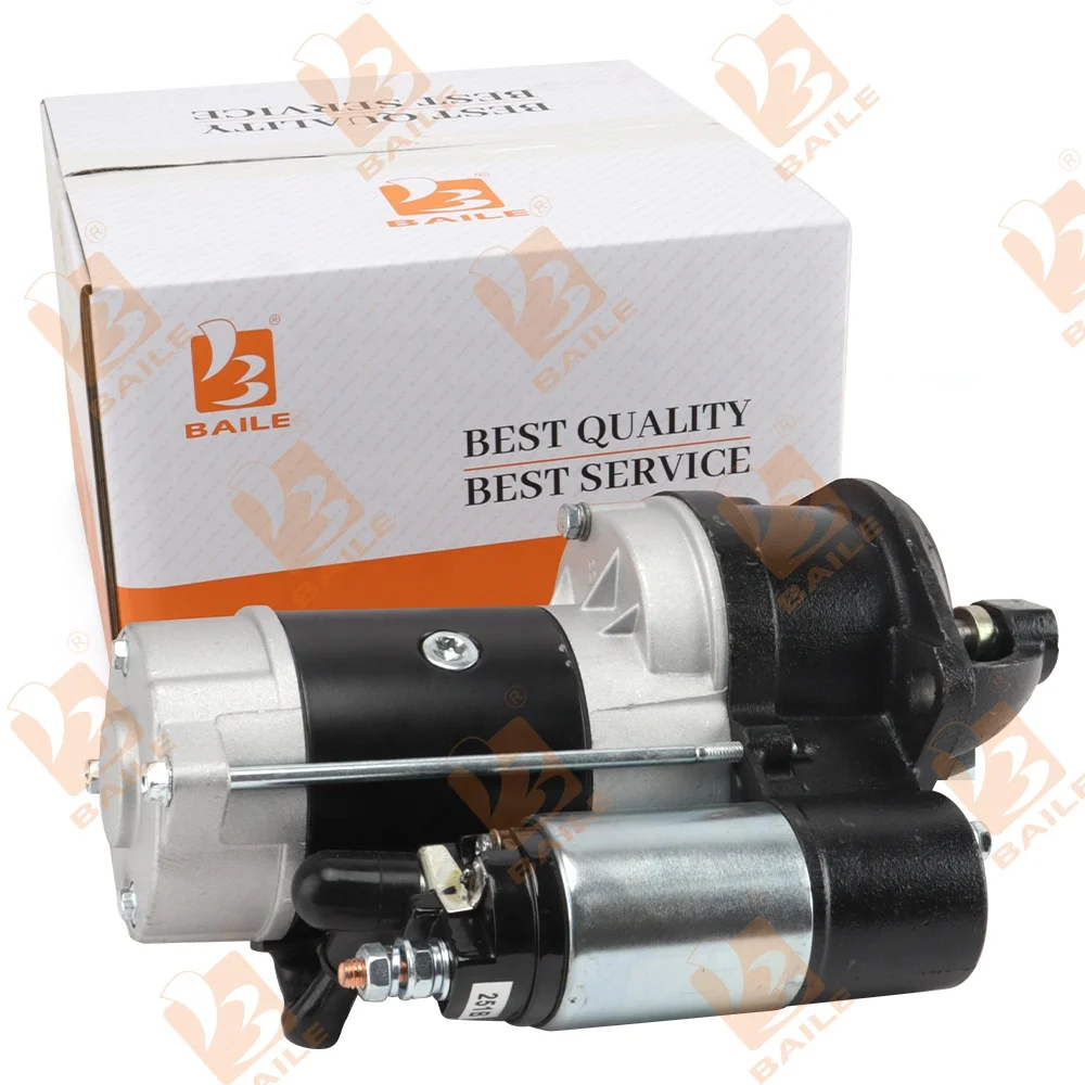 Engine 4BD1T Starter Motor for Isuzu 4BD1T 24V Starter Motor Diesel Engine for Engine Rebuild Replacement Parts