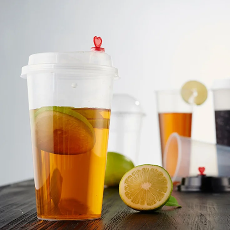 Печатные логотипы, 16 унций, 22 унции, чашки для молока и чая, поставщик, одноразовая пластиковая чашка costom boba