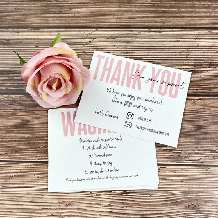 Custom Logo Online Business Bulk Thank You Card For Your Purchase