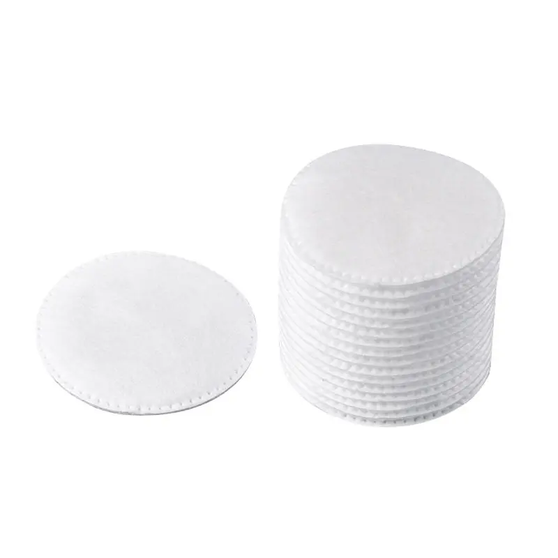 CE Standard Cotton Pad Single Use  Customized Logo Eye Face Remover Round Cotton Bamboo Makeup Pads