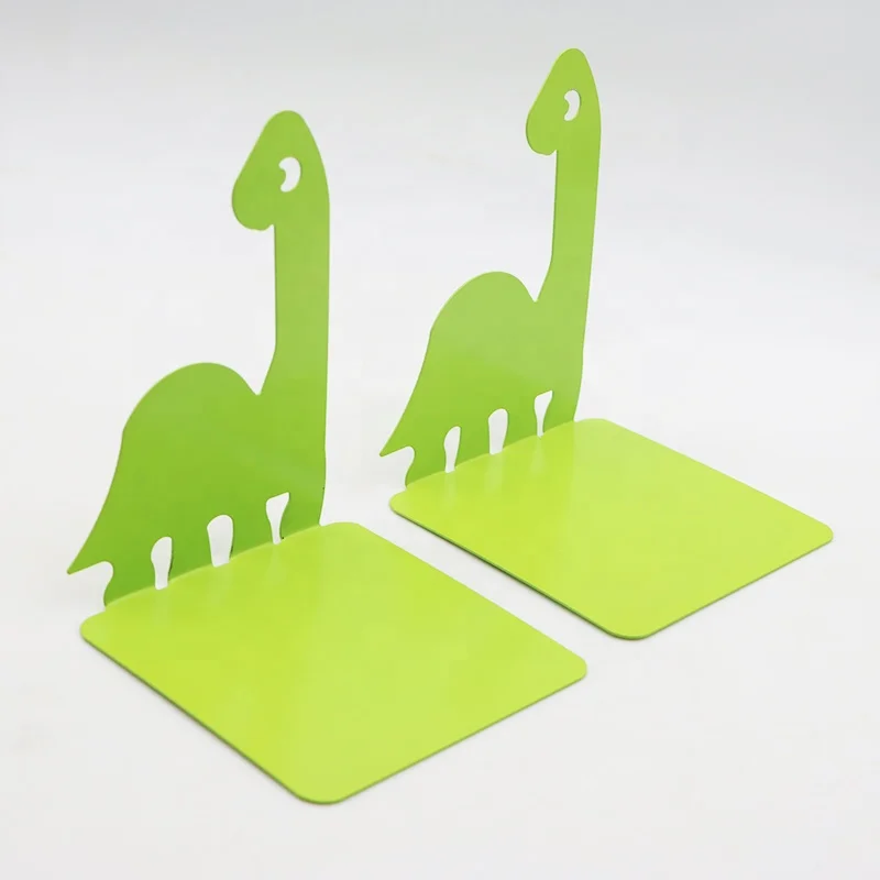 Modern Metal Bookends with Macaron Colored Animal Design New Yellow Giraffe Book Stand