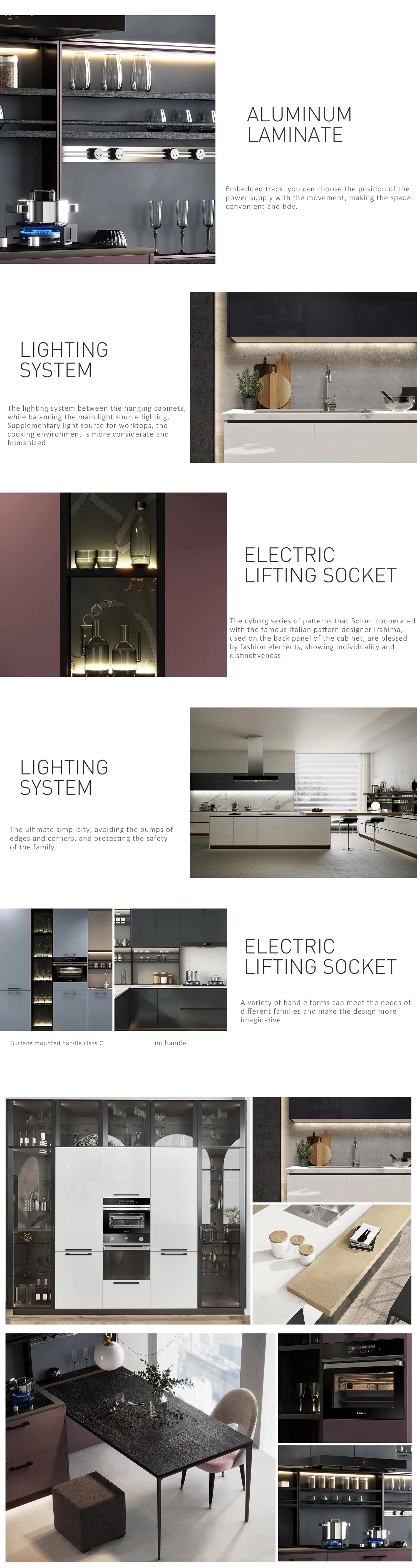 Custom Furniture Luxury Prefabricated Complete Kitchen Sets