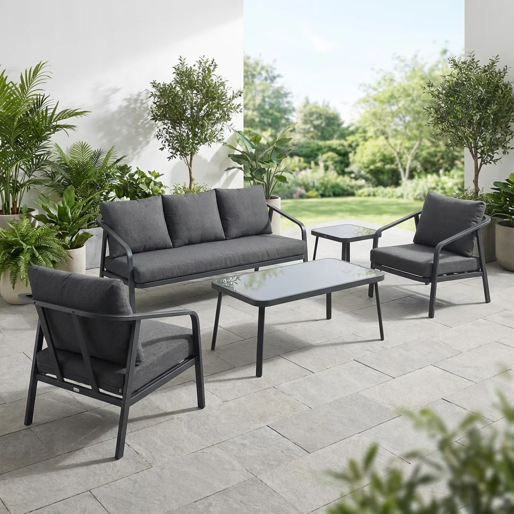 چگونه مبلمان بیرونی پاتیو ۴ قطعه‌ای را برای سفارش‌های عمده هتل‌ها تأمین کنیم