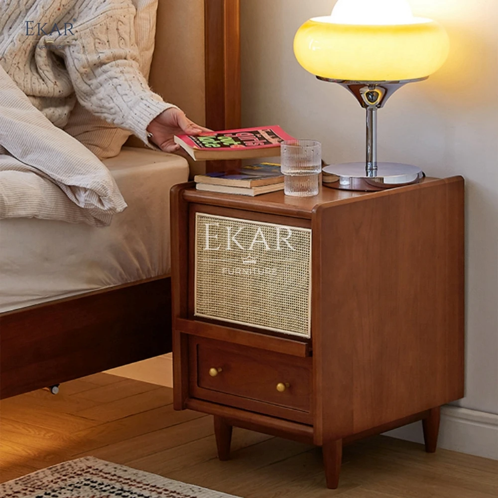 product new design customizable modern bedside table in natural wood tones-60