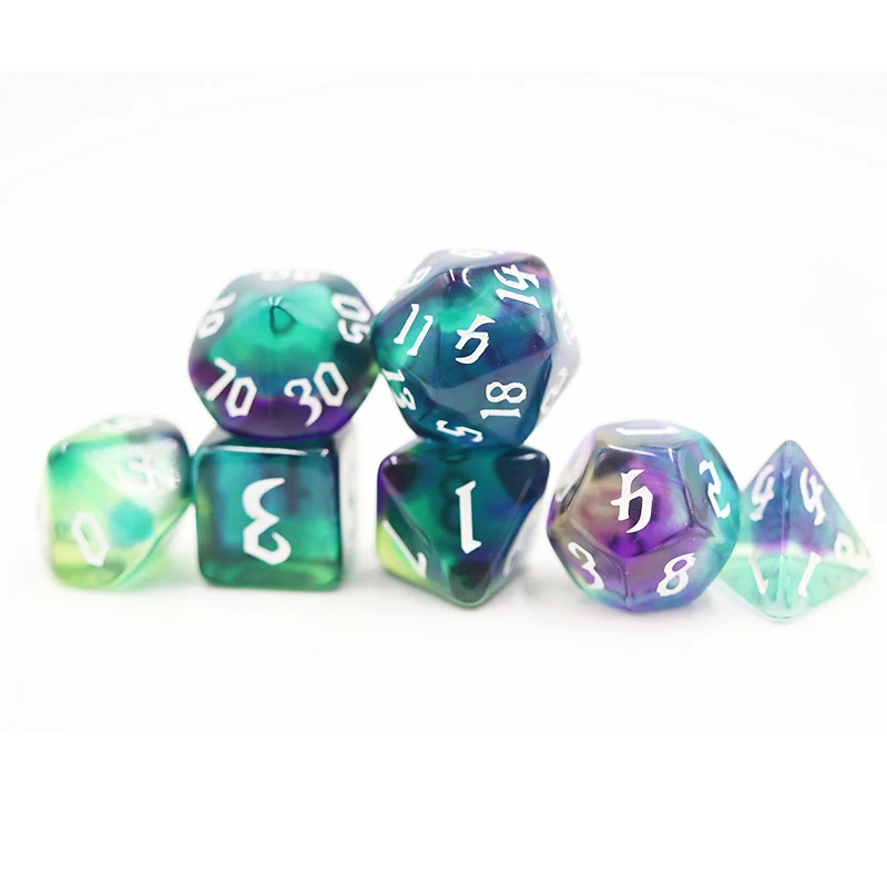 High Quality D&D Polyhedral Custom Acrylic Borad Game Dice factory