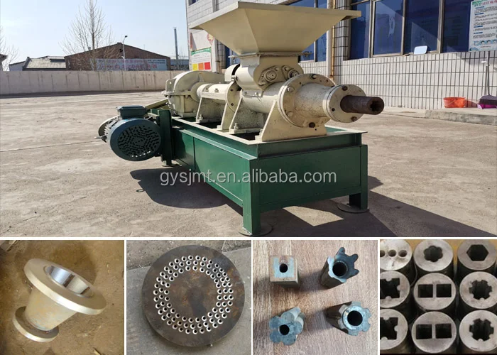 Walnut Shell  Peanut Shell Charring  Charcoal Rod Briquette Machine