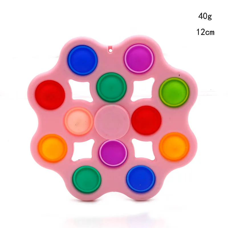12 стороны Непоседа сенсорные поп игрушка пуш-ап поп-пузырь spinner простой улыбающегося