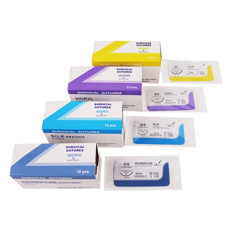 silk suture Absorbable  Surgical Suture 910  Chromic Catgut Surgical Sutures Medical Plain Gut 2.0