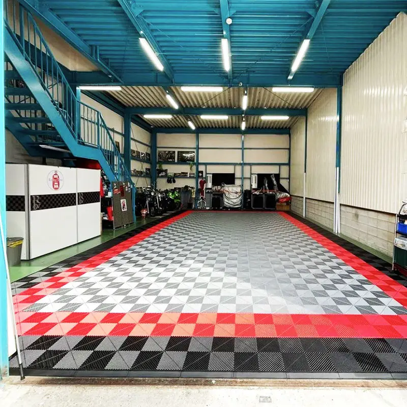 Produktbild von Mosegor 20 Stück Garagenbodenfliesen 40x40 Cm – PP Ineinandergreifend, Rutschfest, Tragfähig Bis 3200 Kg