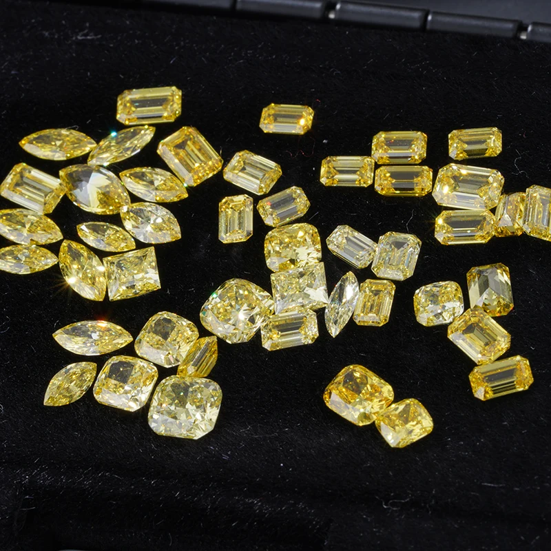 Starsgem Cvd Hpht Yellow Diamonds Fancy Shape Lab Grown Yellow Diamond