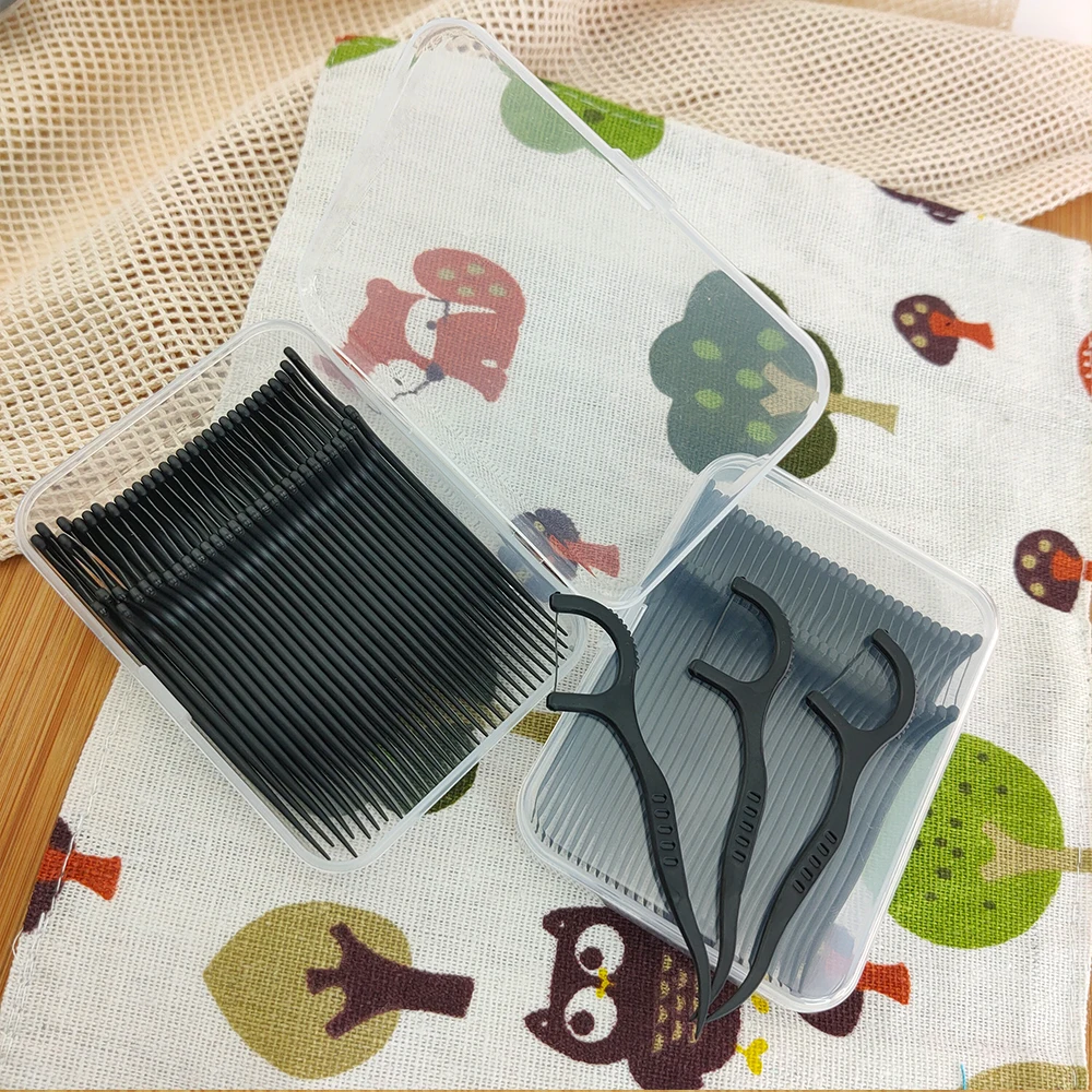Bulk Biodegradable Personalized Eco Friendly Flosser Vegan Silk Tooth Nylon Dental Floss Pick for Kids