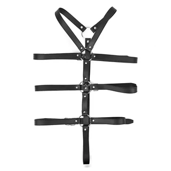 Bdsm Self Bondage Back Restraint Handcuffs Sm Set Collar Sex Toys For