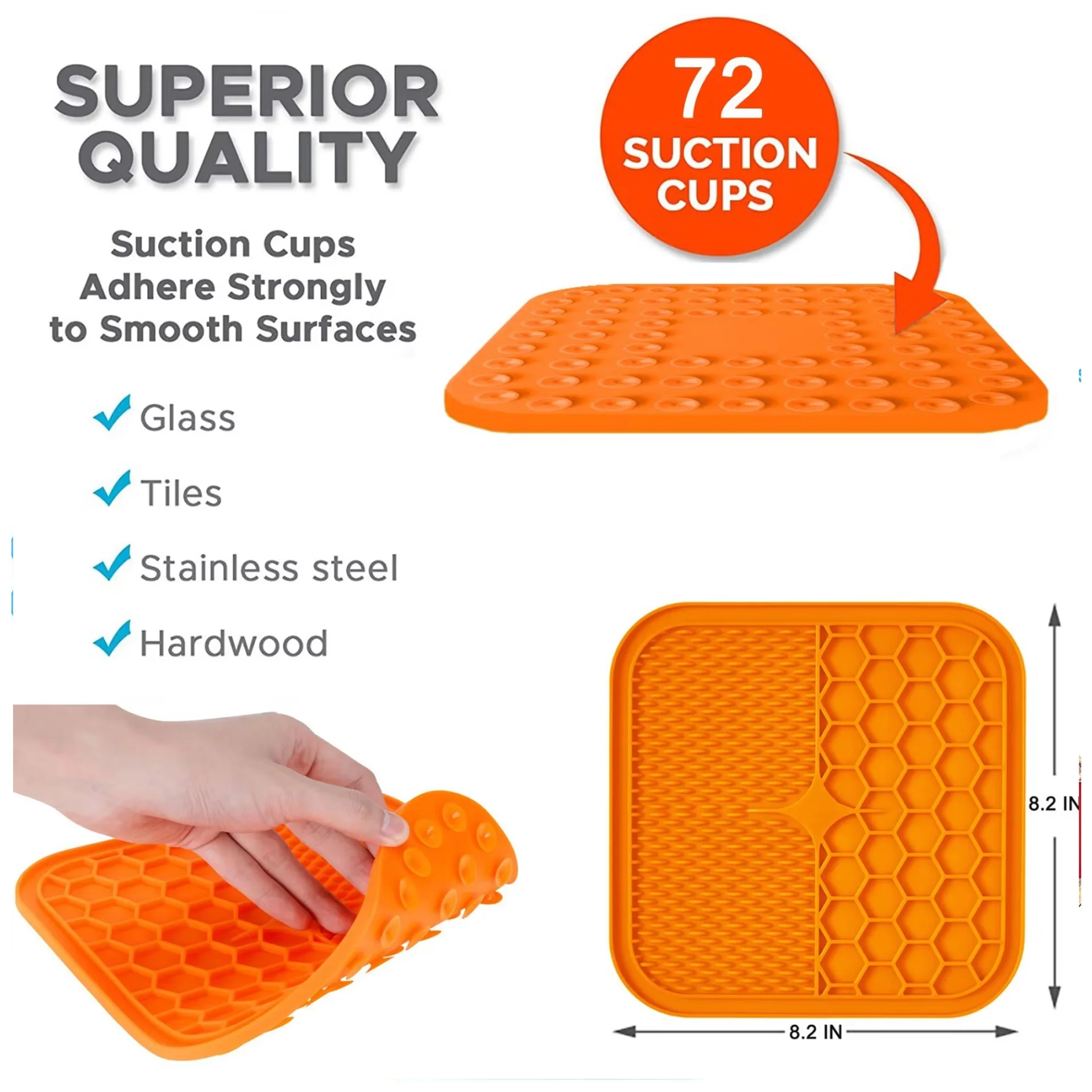 Hot Sale Blue Pawprint Silicone Slow Food Mats Pet Dog Lick Bath Mat with Peanut Butter Pet Bowls & Feeders for Cats factory