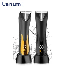 Lanumi MS-811 Bikini Groin Hair Trimmer Shaver for Sensitive Area Ball Trimmer with Led Body Hair Trimmer for Men