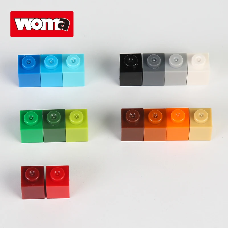 WOMA TOYS Compatible Major Brands Bricks Fun Colorful Building Block 1x1 Dots (NO.3005) Spare Parts 1*1 Style Jouet Diy Game