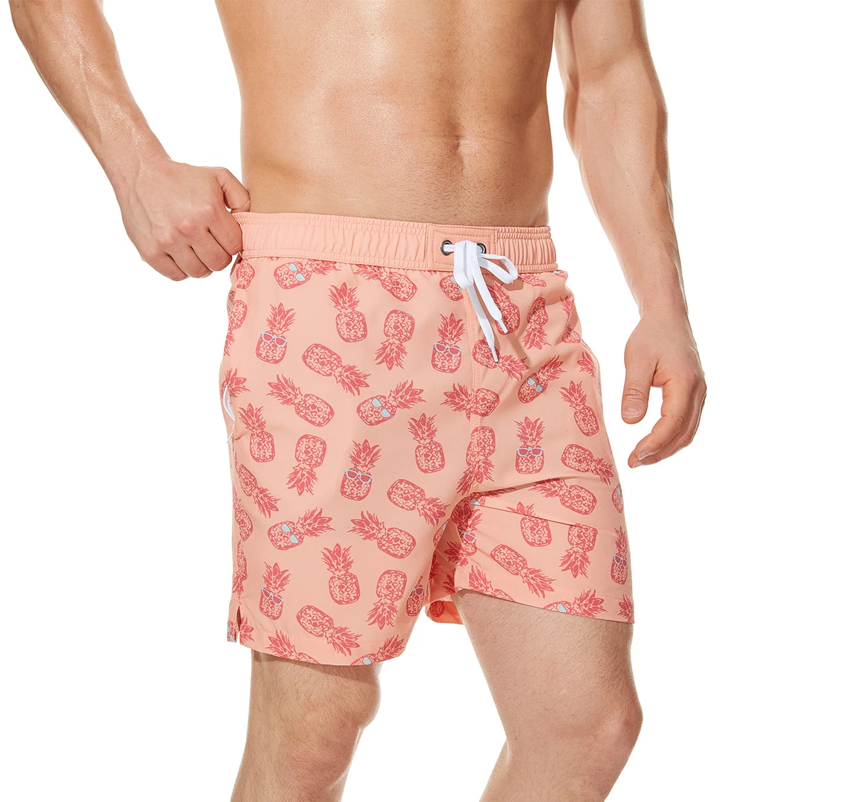 Atmungsaktive Badeshorts für Herren aus 100 % Polyester, schnelltrocknend, für den Sommer, mit Taschen515_voghion.com