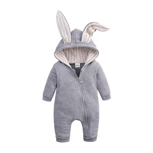 Wholesale Long Sleeve Jumpsuit Rabbit Ear Rompers Cotton Baby Newborn Clothes Romper Climb Clothes