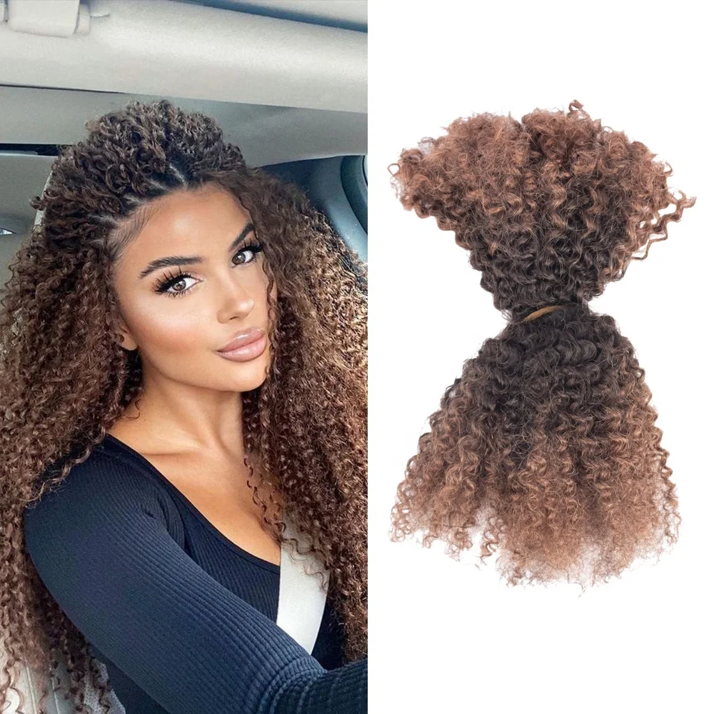 Hot Selling Product 2025 Factory Price Human Bulk Hair Afro Kinky Curly  Human Hair for Braiding