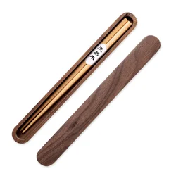 Лазерная портативная посуда с логотипом на заказ для путешествий многоразовые японские деревянные палочки из бука еды чехлом черного