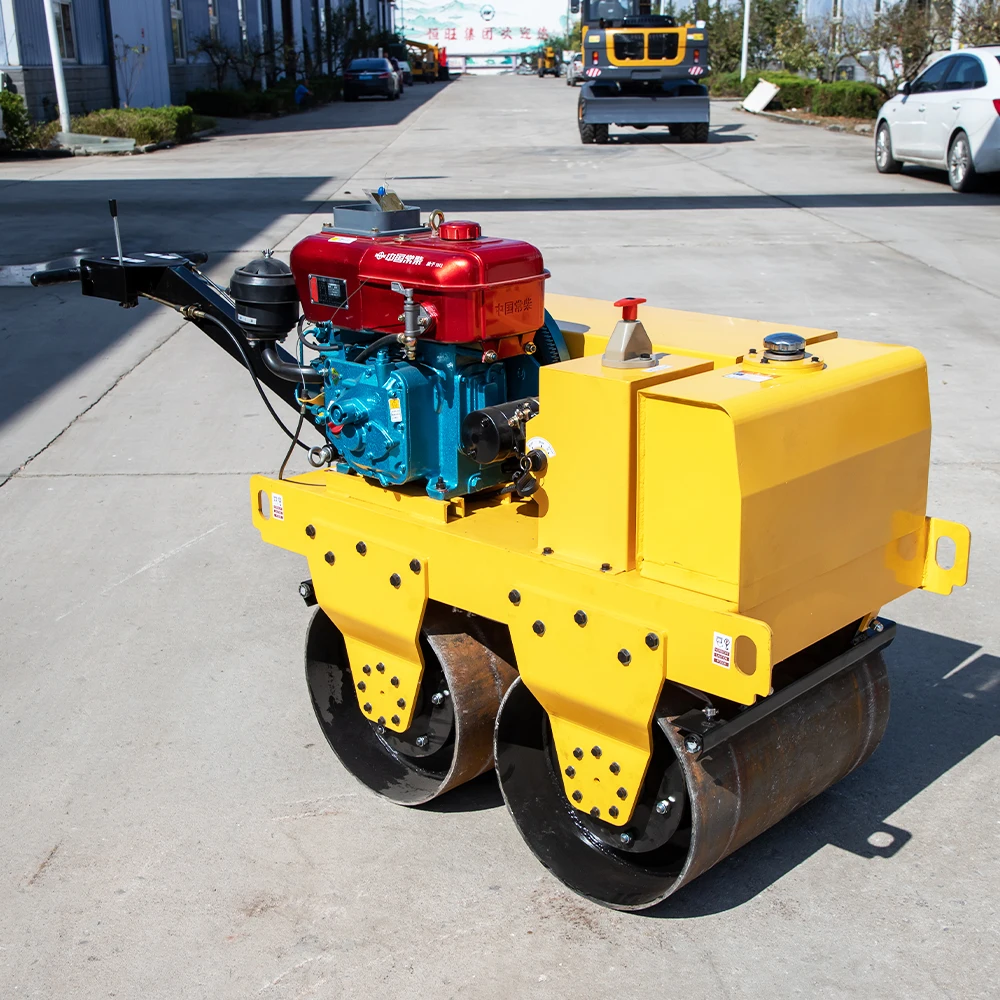 Portable Road Roller Compactor Building Road Construction Machine with Strong Vibrator