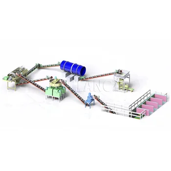 Manure pellet machine production line Double roller NPK pelletizing production line