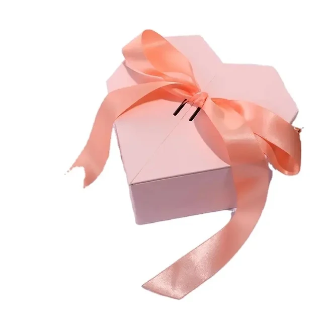 Hot selling heart-shaped gift box with bow, Valentine's Day gift box, anniversary surprise gift, wedding decoration