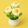 Gradient yellow-3Bubble Rose กระถางต้นไม้ (กระถางสีขาว)