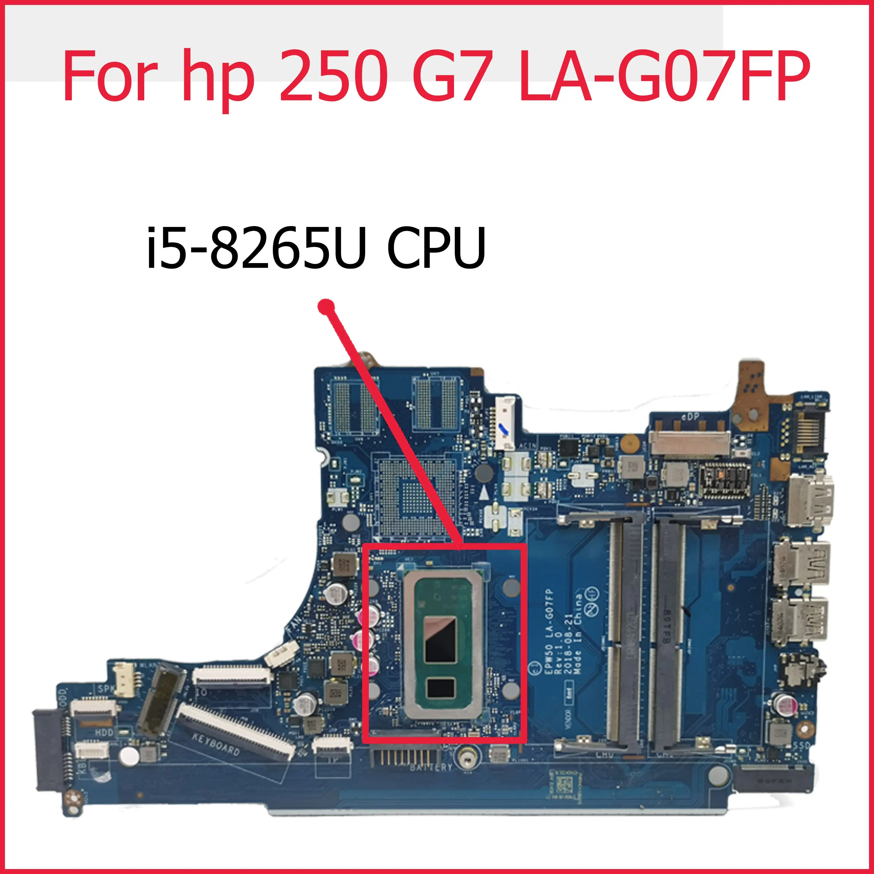 メインボード250G7マザーボード、i5-8265u CPU L49975-601 EPW50