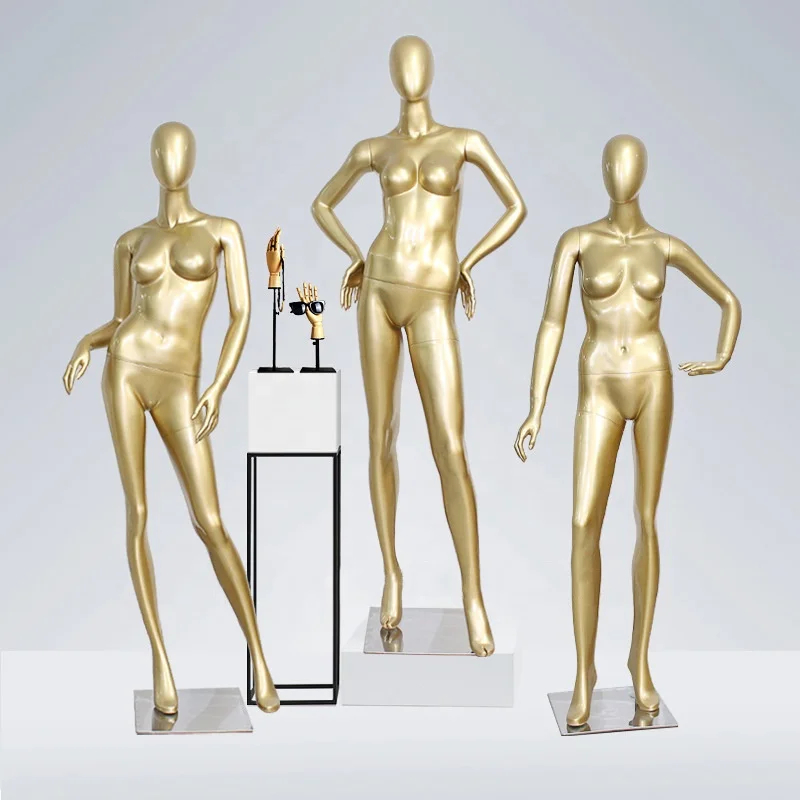 female gold mannequin gold full body