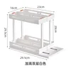 Double-layer pull-out storage rack K2032, off-white, 20CM