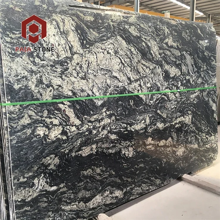 product natural stone blue in night black granite slab for kitchen countertop reception top wall background design-3