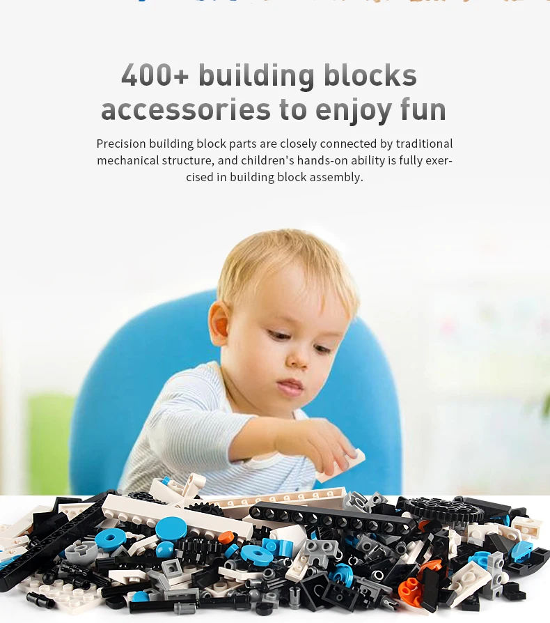 HOSHI Intelligent Program Robot Educational RC Robot Block Set Smart Remote Control Robot Model Building Bricks Toys for Kid