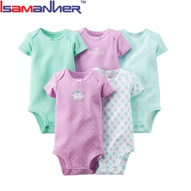 Летнее Детское боди с коротким рукавом оптом Комбинезоны для младенцев